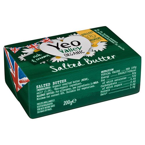 Yeo Valley Organic Salted Butter - 200g