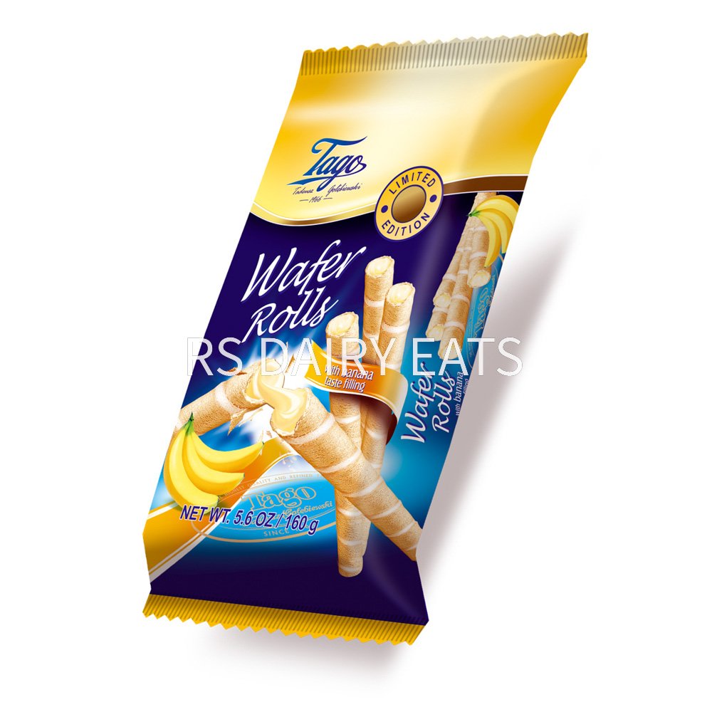 Tago Banana Wafer Rolls 160Gr