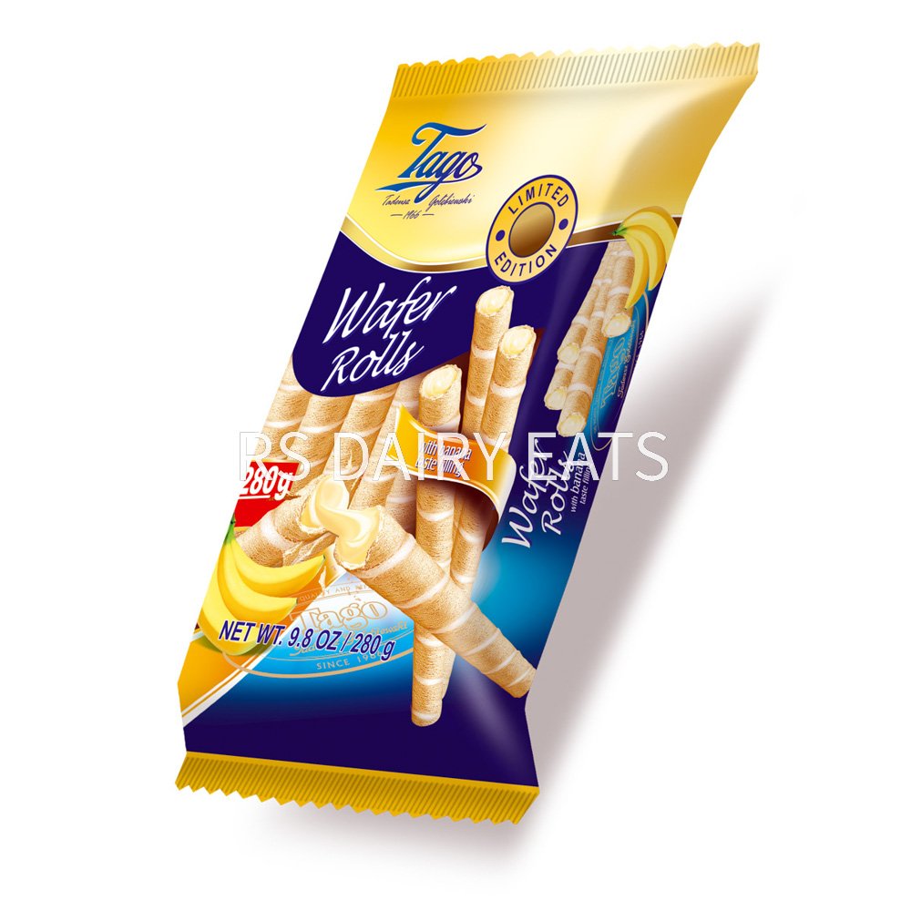 Tago Banana Wafer Rolls 280Gr